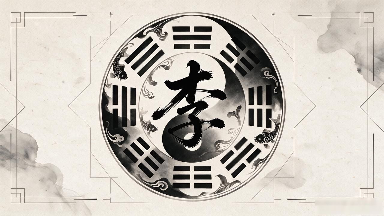 网红太极八卦姓氏壁纸,_太极八卦墙纸禅意风水壁纸_太极八卦姓氏头像图片